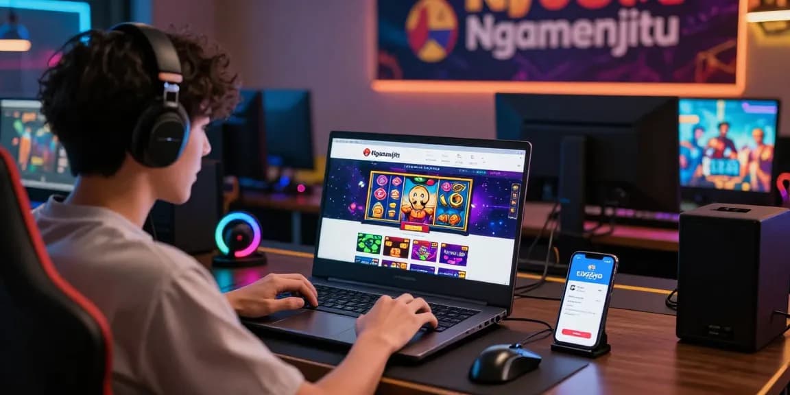 Engaged player exploring Ngamenjitu's online betting platform while enjoying a dynamic gaming experience.