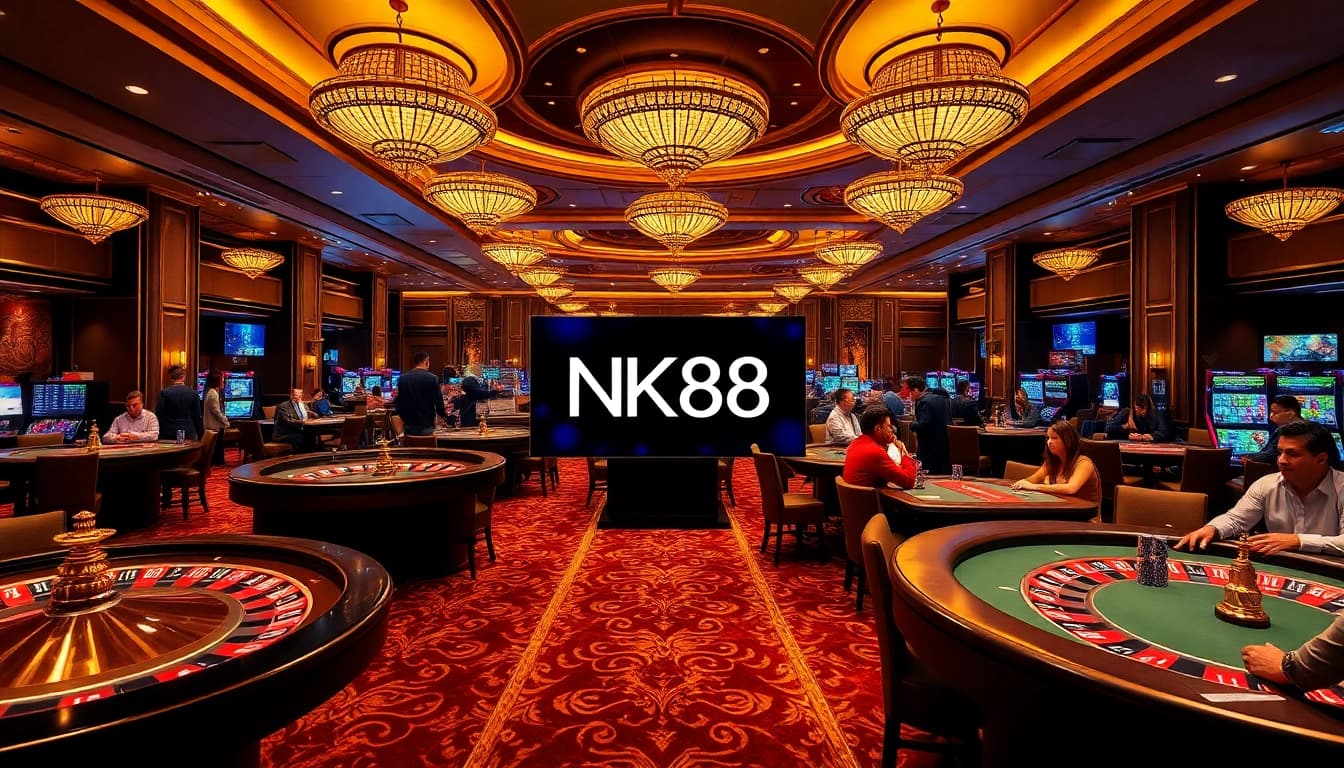 Players enjoying thrilling games at NK88 casino, showcasing excitement and winning opportunities.