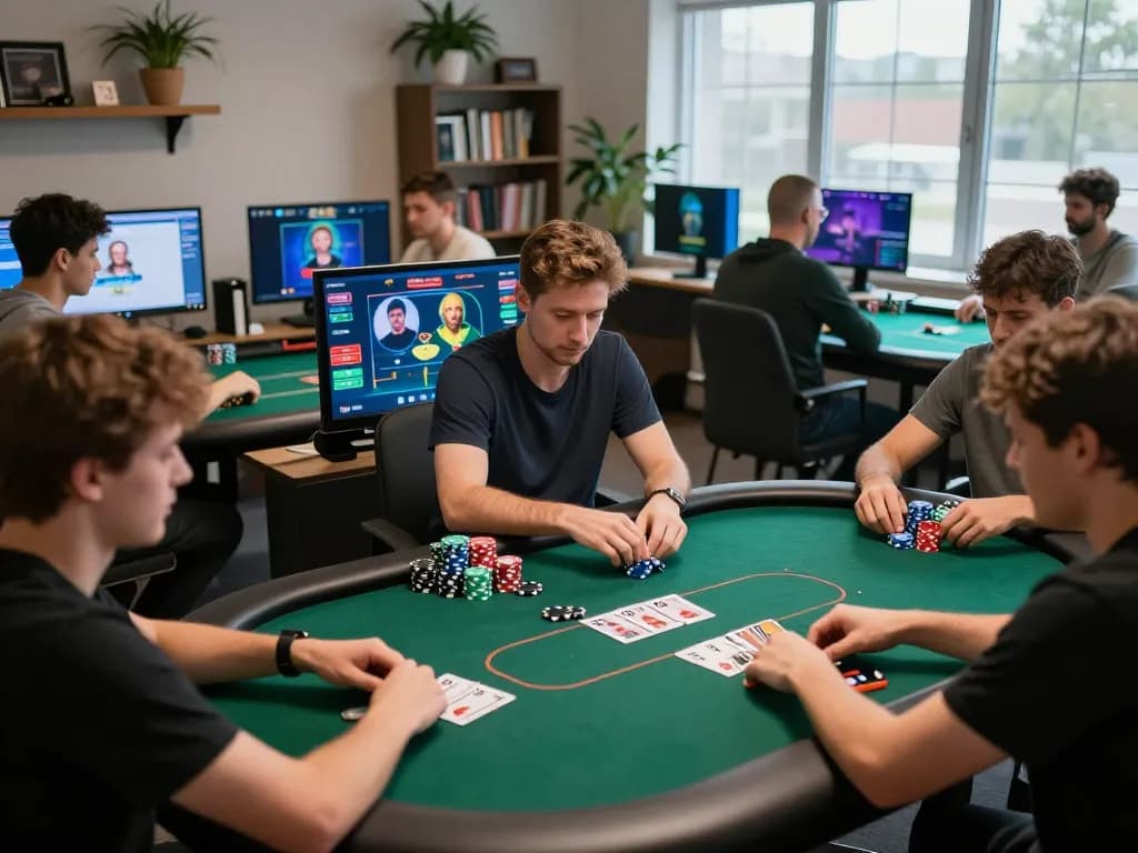 Engaging moment in an online poker session at peri11, with players strategizing their bets while enjoying the game.