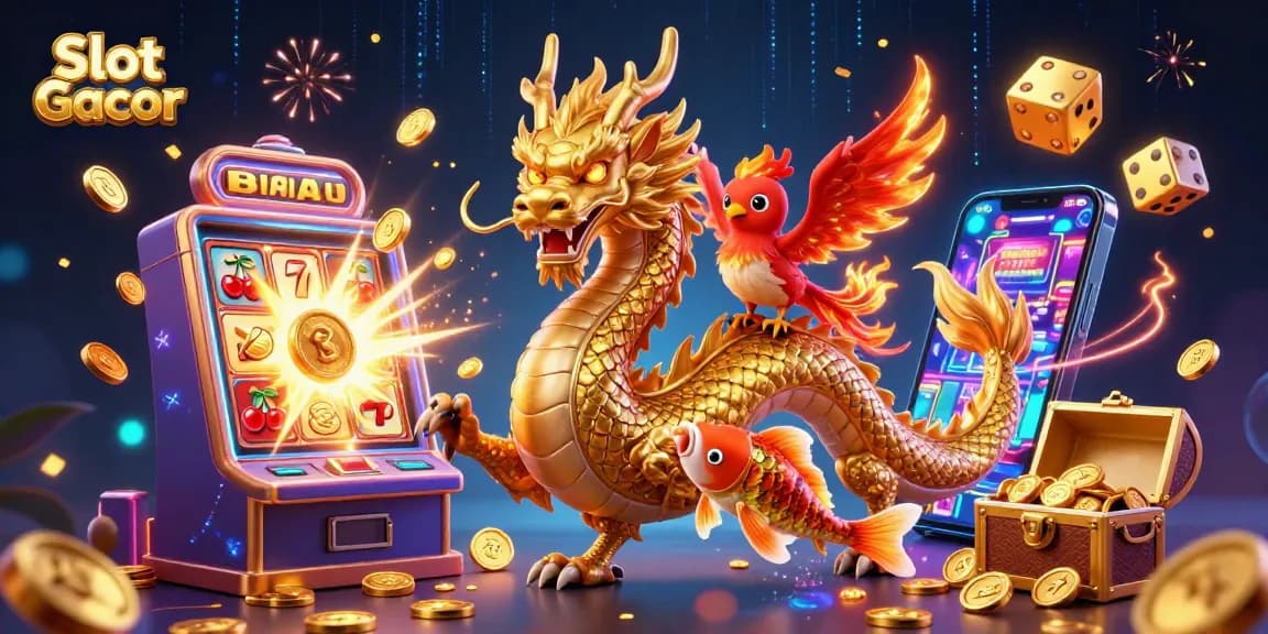 Experience excitement at Slot Gacor with dynamic characters, a stunning jackpot explosion, and engaging casino elements.