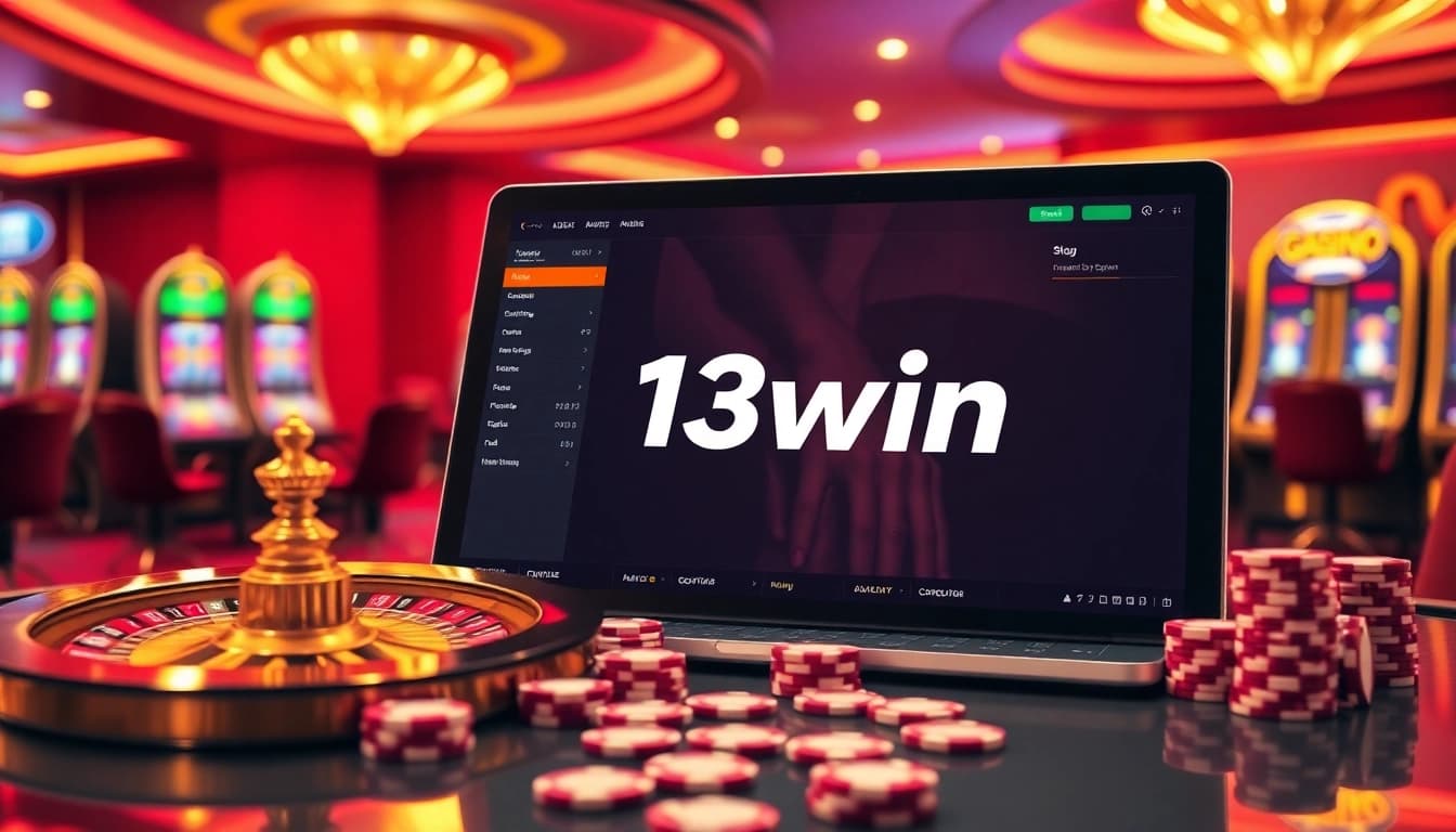Experience the thrill of gameplay with 13win's exciting casino gaming interface.