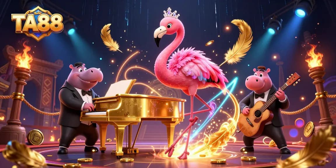 Experience thrilling moments at TA88 casino with vibrant characters and game elements.