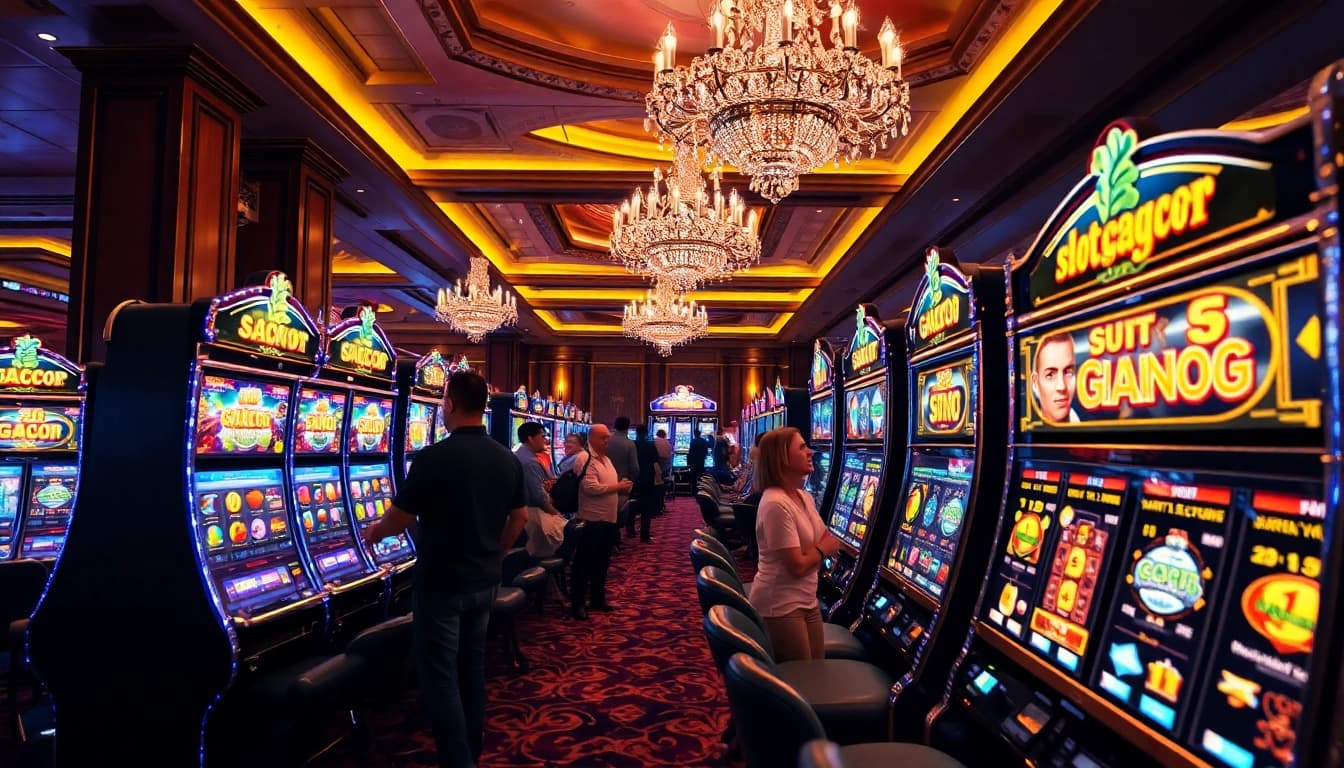 Experience the excitement of slot gacor with vibrant casino slot machines in action.