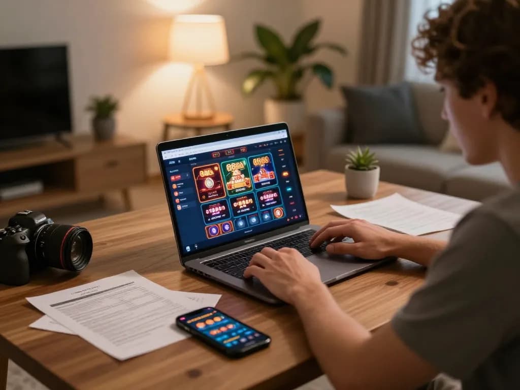 Player engaging with the 88aa online casino experience while analyzing betting strategies and gameplay