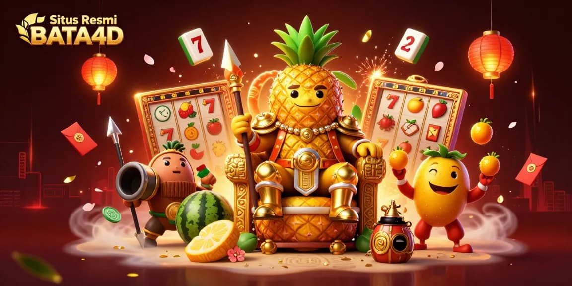 Situs Resmi BATA4D menawarkan suasana perjudian yang menyenangkan dengan raja nanas yang mengesankan dan elemen permainan slot penuh warna.
