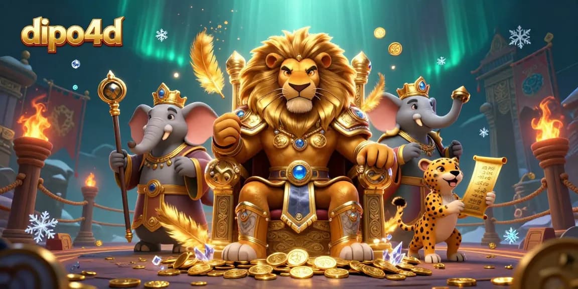 Menangkan permainan judi di dipo4d dengan raja singa dan elemen kasino menarik