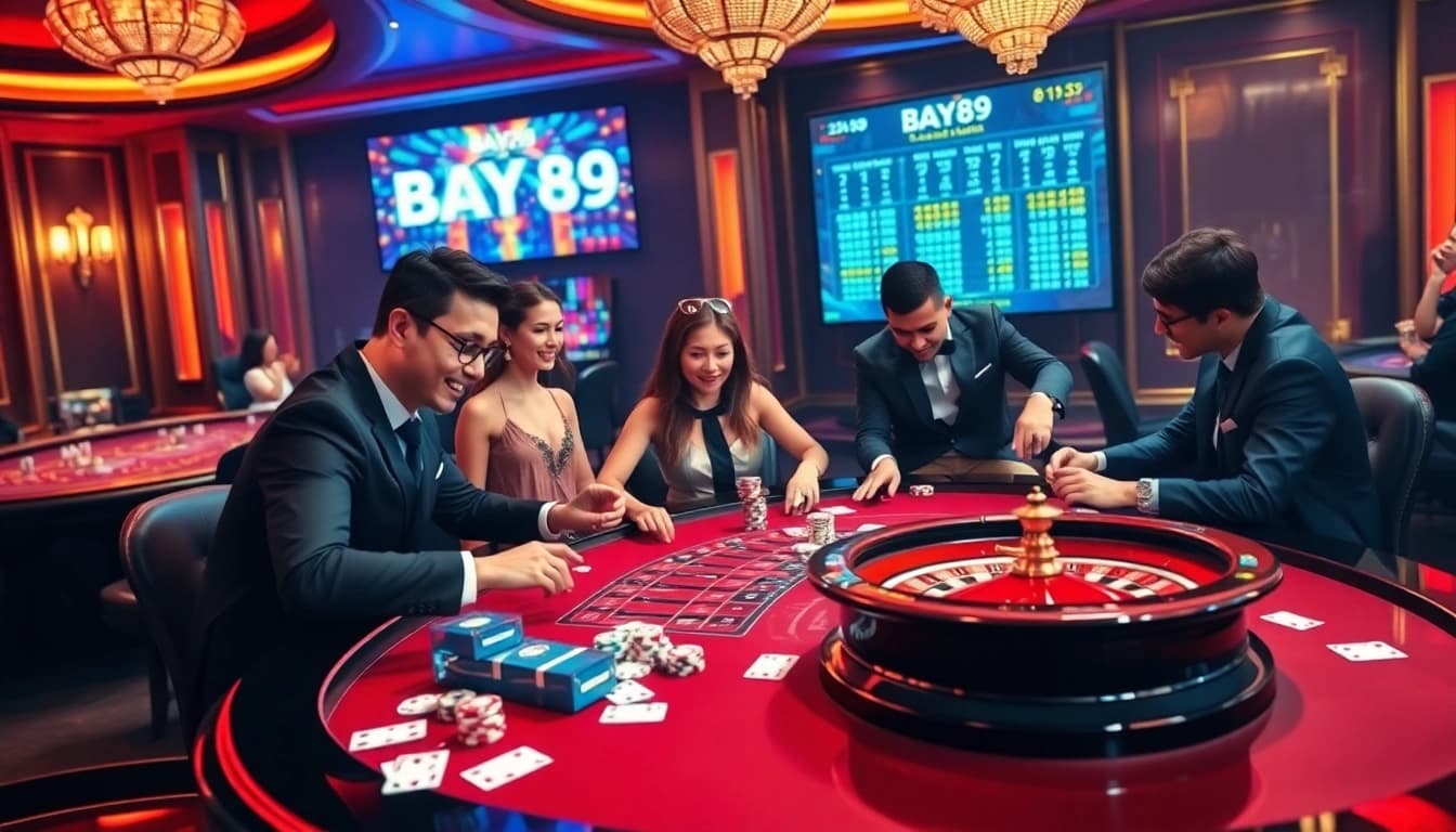 Experience the excitement of Bay789 with players engaging in thrilling casino games.