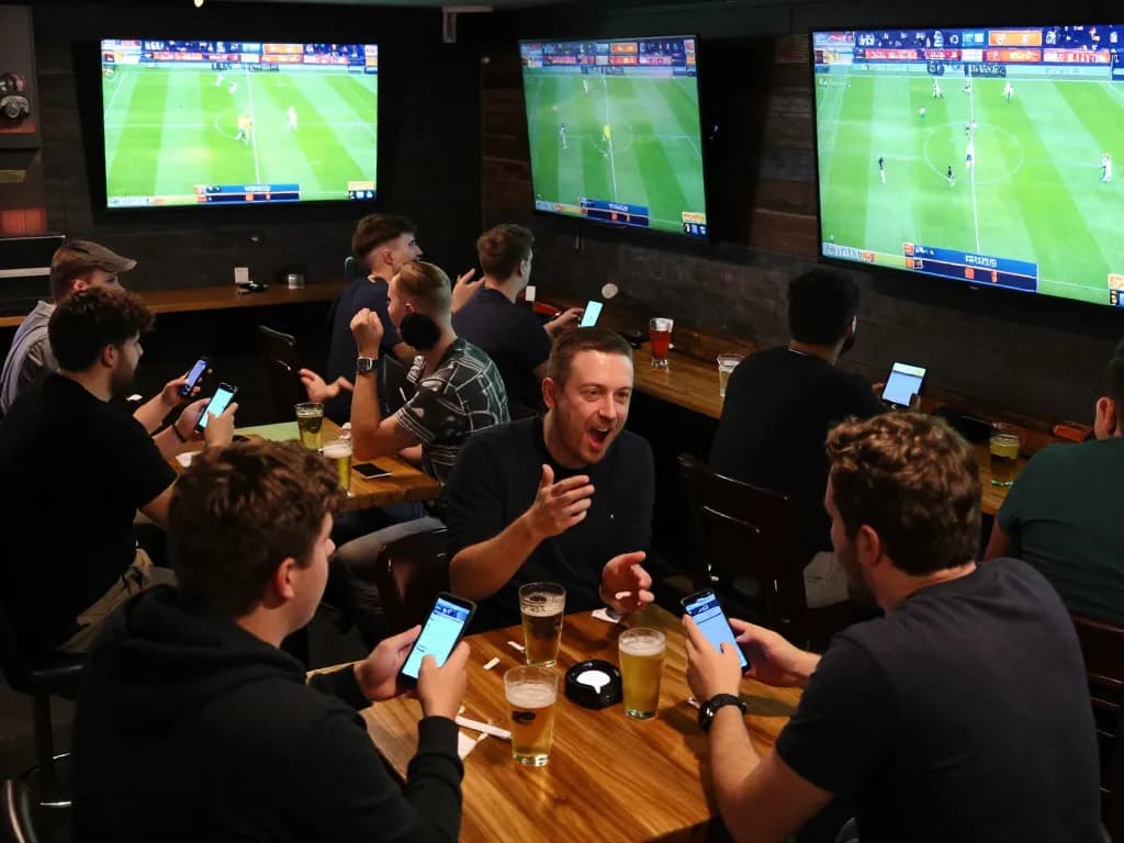 Engaged fans eagerly place bets on vsc10 during a thrilling sports match at a vibrant venue.