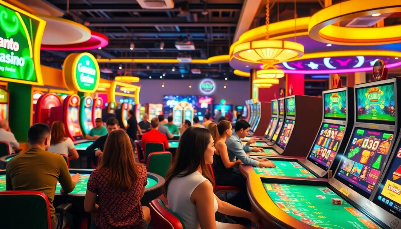Experience the thrill of an online casino with lively players and exciting game action.