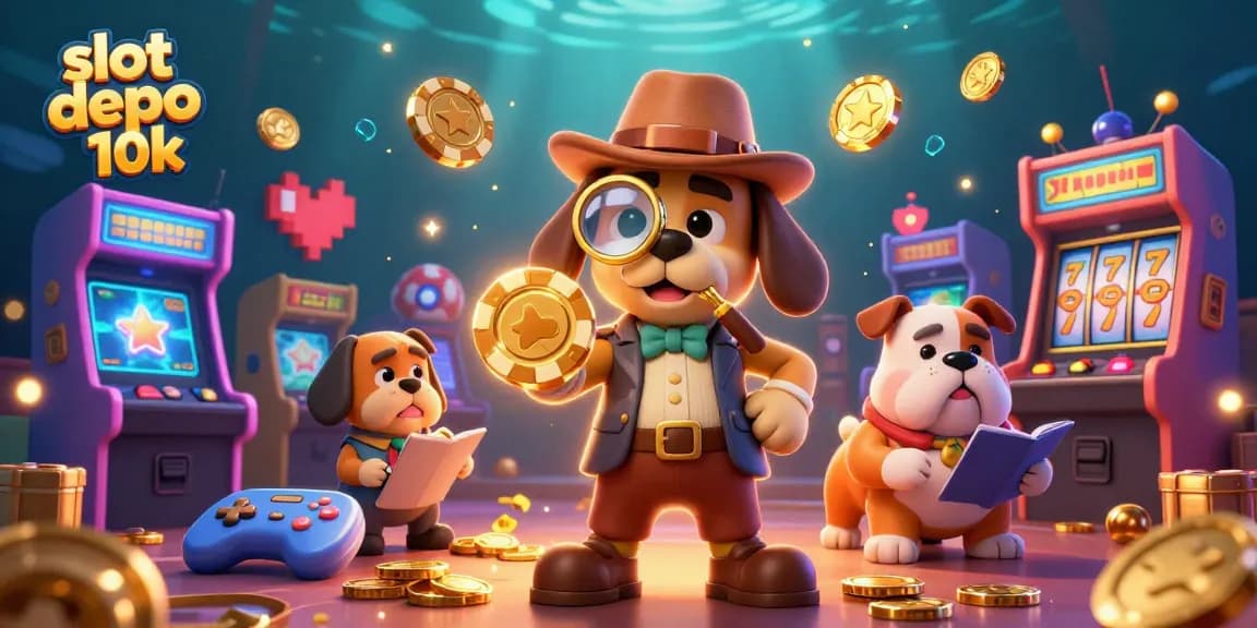 Play slots thrillingly at slot depo 10k with colorful game machines and engaging characters.