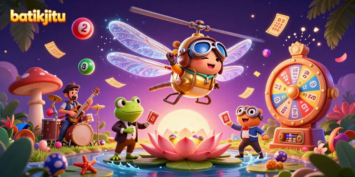 Bermain di batikjitu dengan kartu dari dealer katak di kasino lily pad yang megah dan penuh warna.