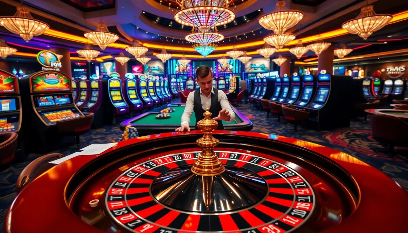 Exciting roulette action at 123win casino with colorful chips and vibrant atmosphere.