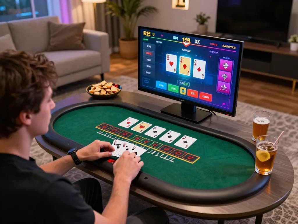 Player engaging in online blackjack with dash88, showcasing an interactive gaming experience and vibrant atmosphere.
