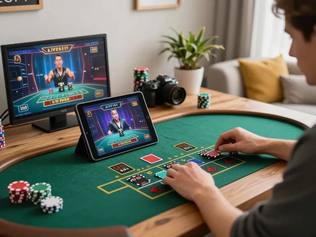 Player engaging in strategic gameplay at fo88 online casino platform with live dealer experience