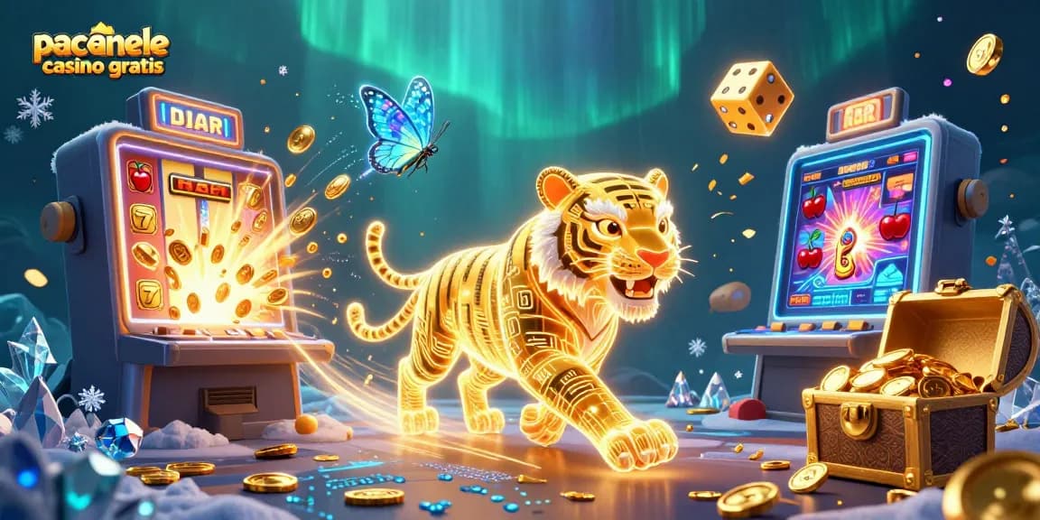Joacă păcănele casino gratis cu un tigru strălucitor și un jackpot impresionant.