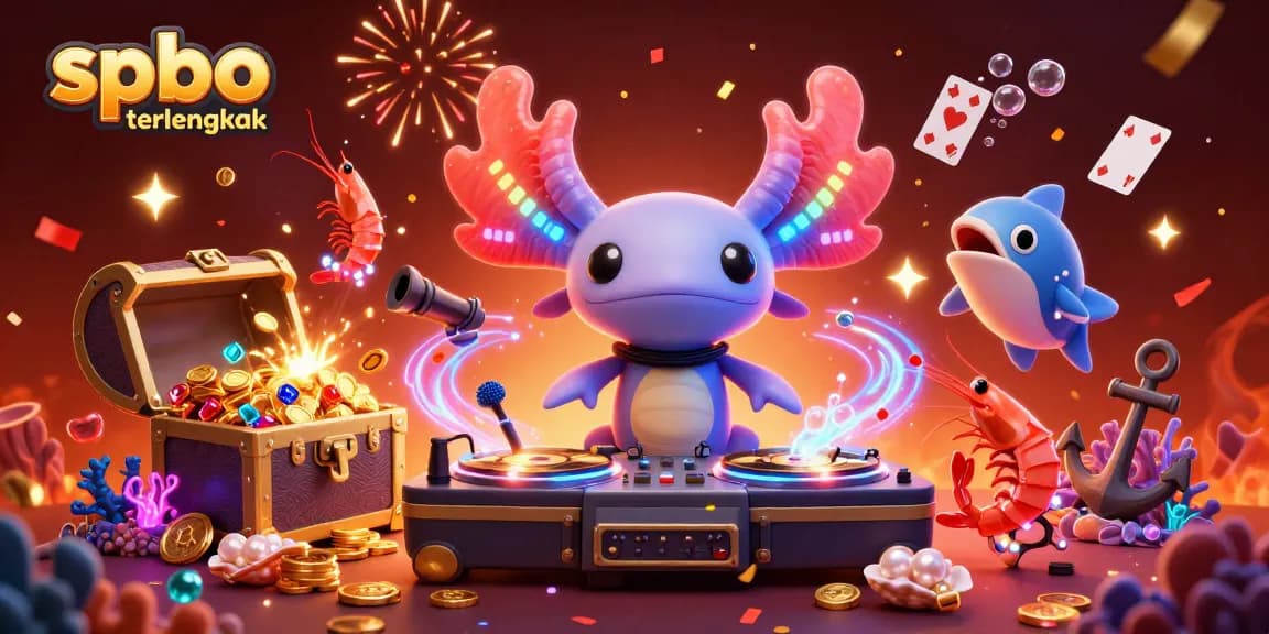 Spin to win with spbo terlengkap in a colorful casino scene filled with treasure and excitement.