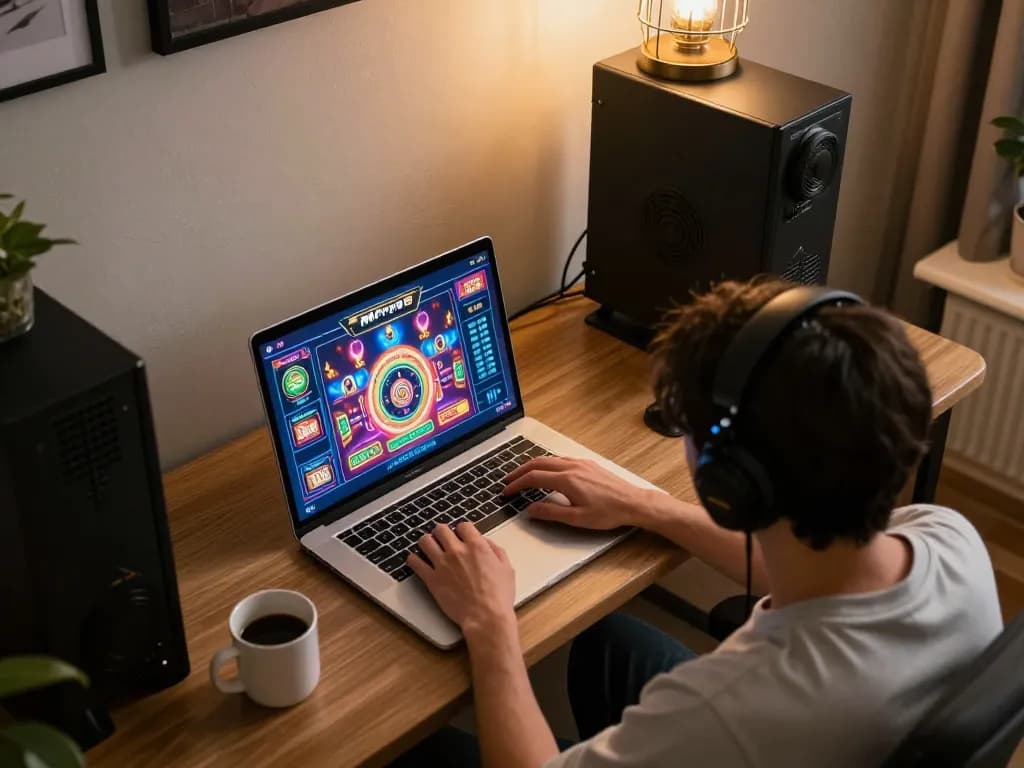 MPO08 player engaged in exciting online gaming setup, showcasing interactive gameplay.