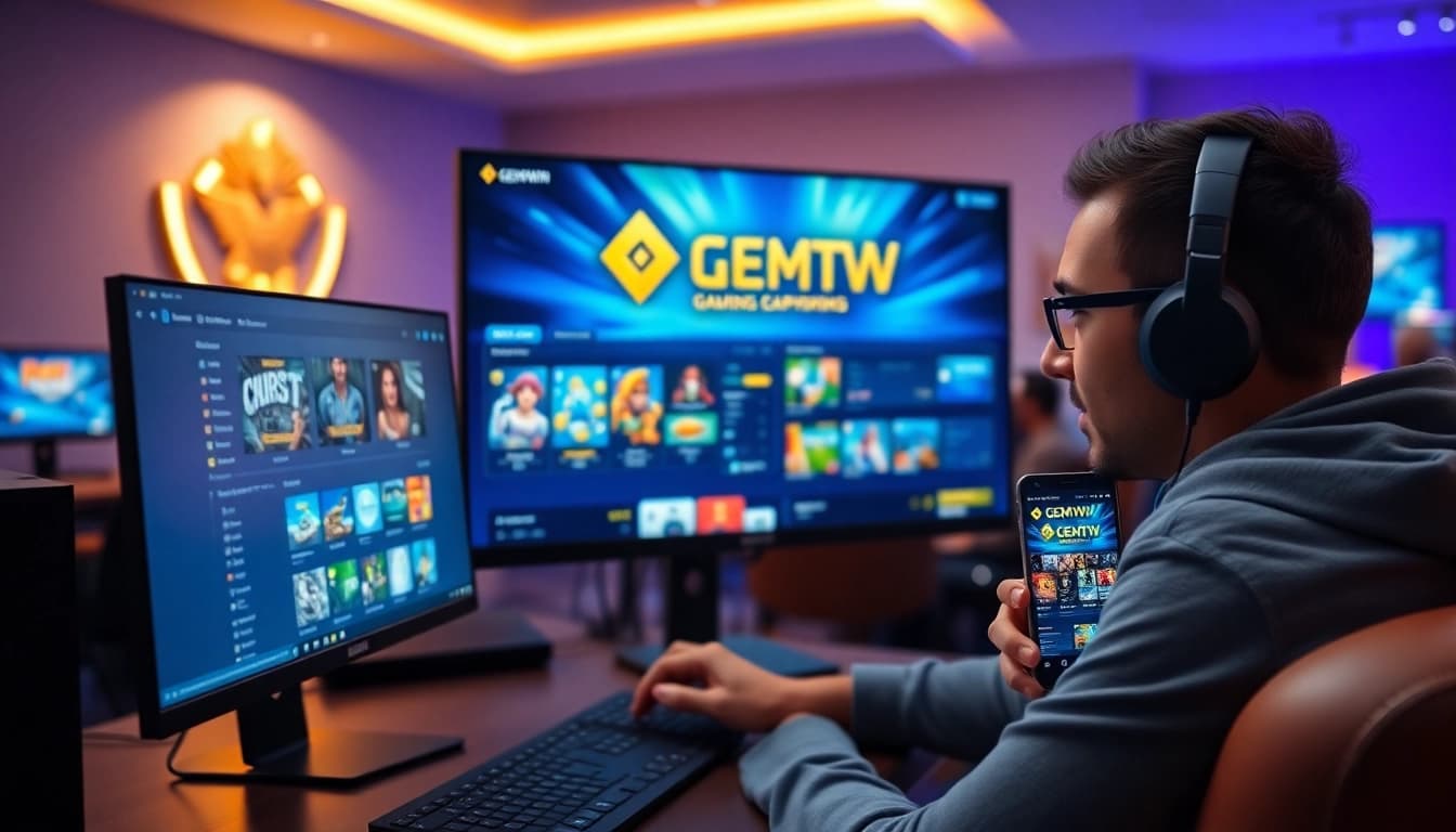 Engaging digital gaming experience on Gemwin platform showcasing diverse games.
