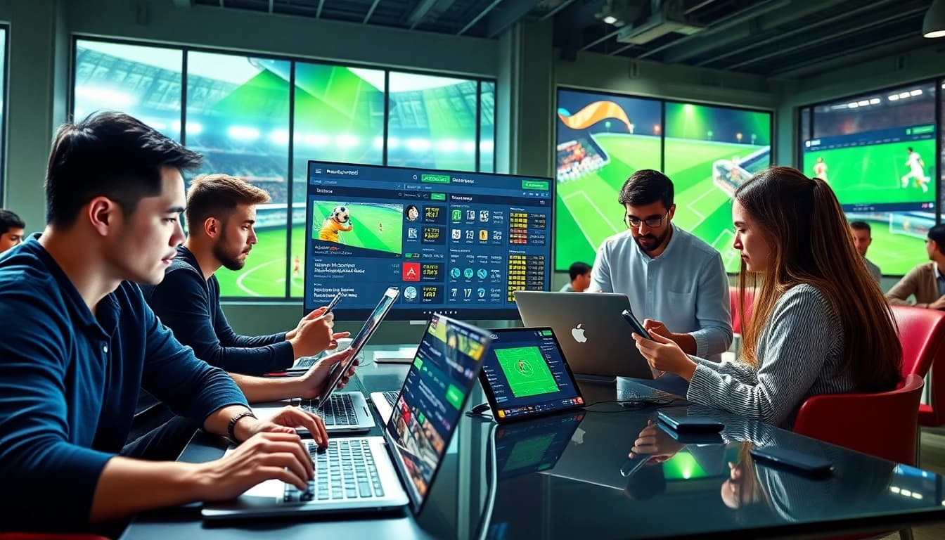 Engaging users on the keonhacai sports betting platform, showcasing real-time football odds updates.