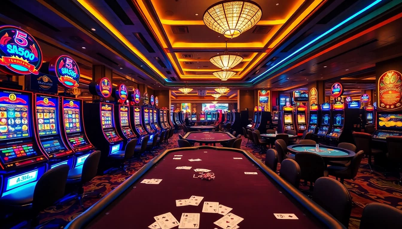 Terlibat dalam atmosfer mendebarkan aman788 slot gacor dengan mesin slot berwarna-warni dan meja kasino premium.