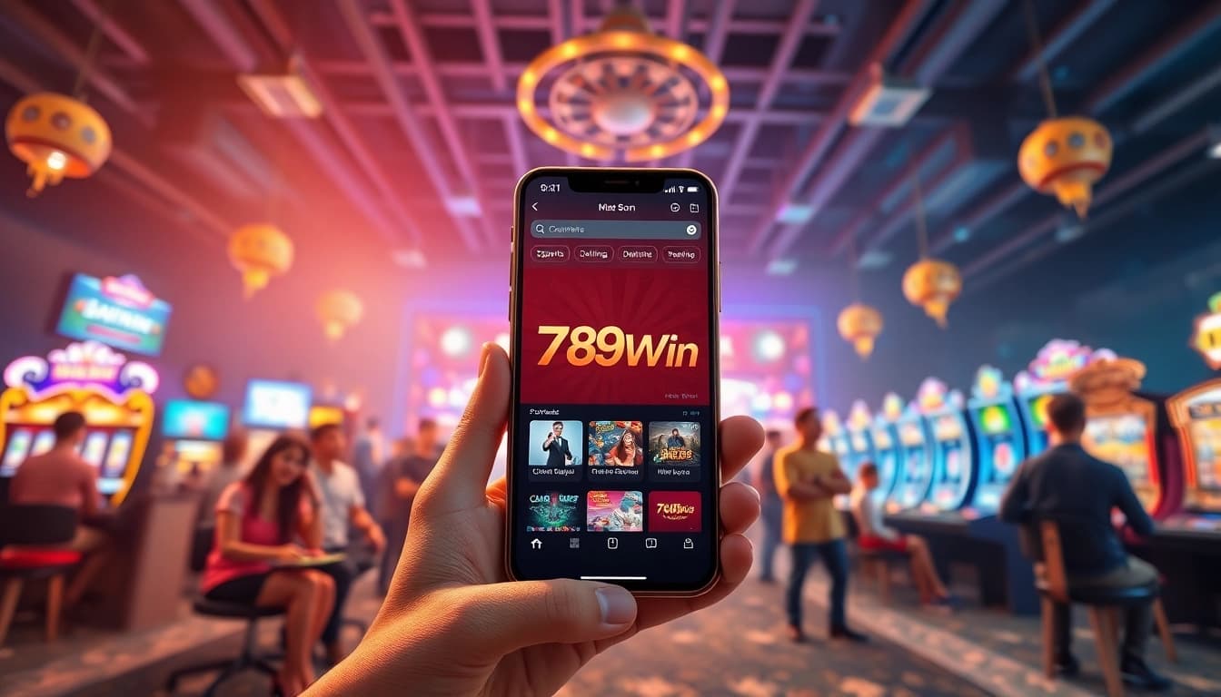 Engaging online gaming interface showcasing 789Win platform for sports betting, casino games, and slot machines.