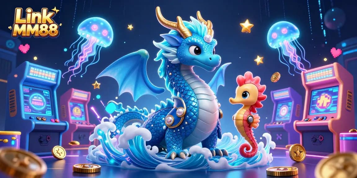 Engage with Link MM88 through an immersive casino adventure, featuring vibrant 3D fantasy elements.