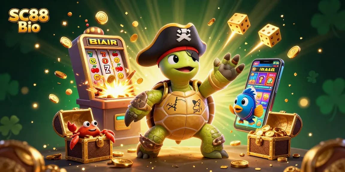 Spin to win at SC88 Bio with vibrant 3D characters and excitement of casino treasures.