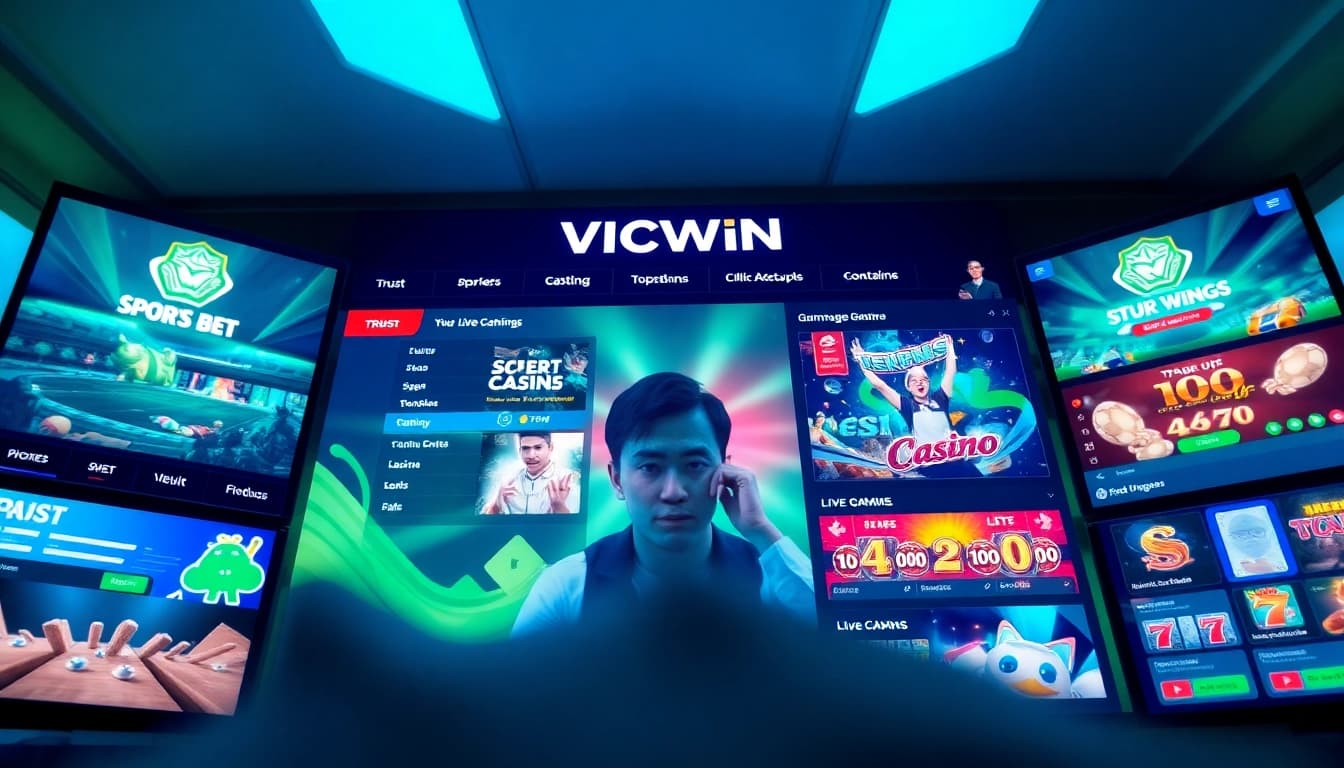 Discover the vibrant online gaming interface of VICWIN featuring engaging games and user-friendly design.