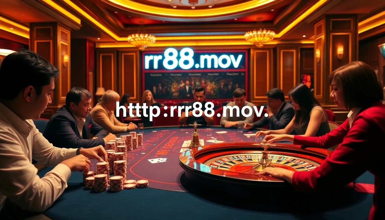 Experience the thrilling atmosphere of https://rr88.mov/ with vibrant gaming tables and excited players.