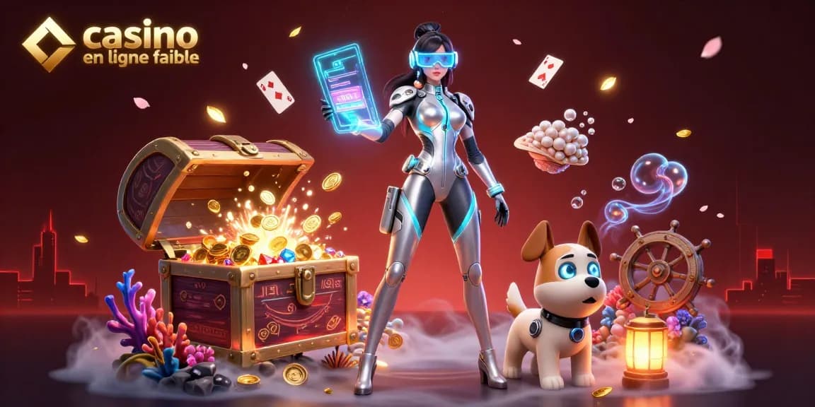 Vivez des moments palpitants dans un casino en ligne fiable avec un chien robot 3D vibrant et des graphiques holographiques.