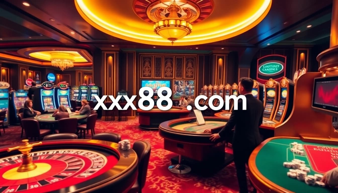 Experience thrilling games like poker and slots at xx88csn com's luxurious casino ambiance.
