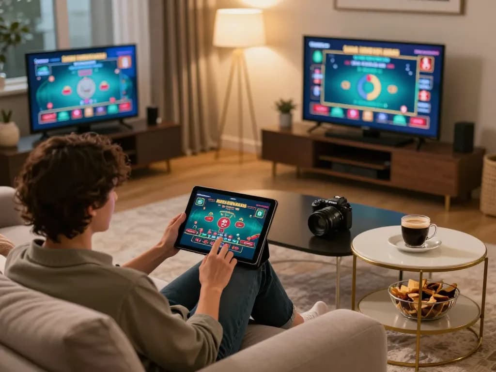 เพลิดเพลินกับดูหนังออนไลน์ฟรีในขณะที่มีส่วนร่วมในเกมเชิงกลยุทธ์บนแท็บเล็ตในบรรยากาศที่อบอุ่นที่บ้าน