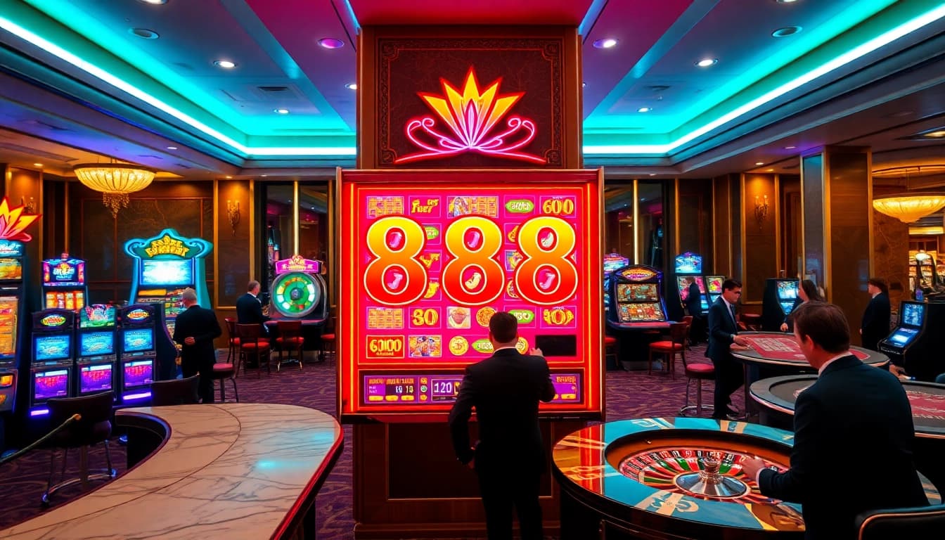 Experience the thrill of slot88 gaming amid a vibrant casino atmosphere.