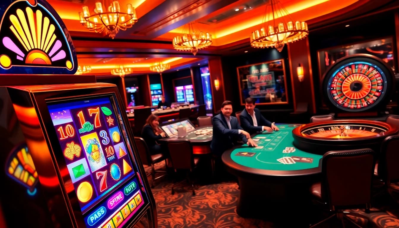 Experience thrilling moments at เว็บตรง SLOT888 with vibrant slot machines and poker action.
