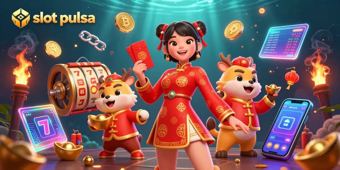 Experience thrilling slot pulsa excitement with vibrant visuals and engaging casino elements.