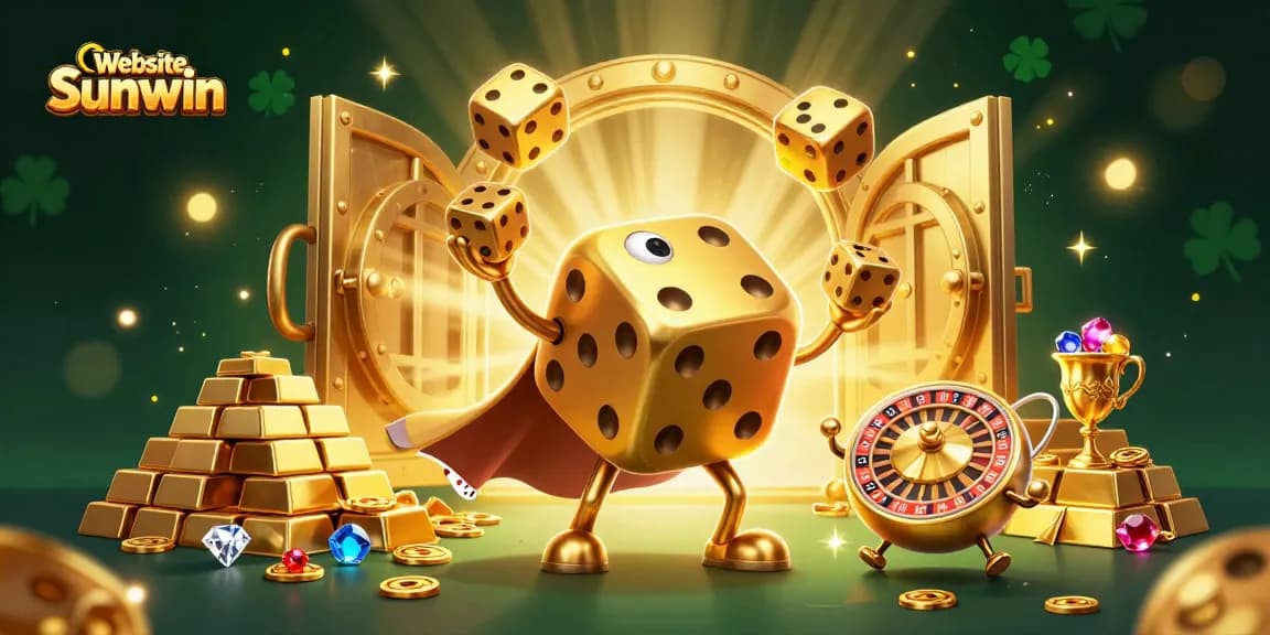 Experience thrilling moments at Website Sunwin with golden dice and casino treasures.