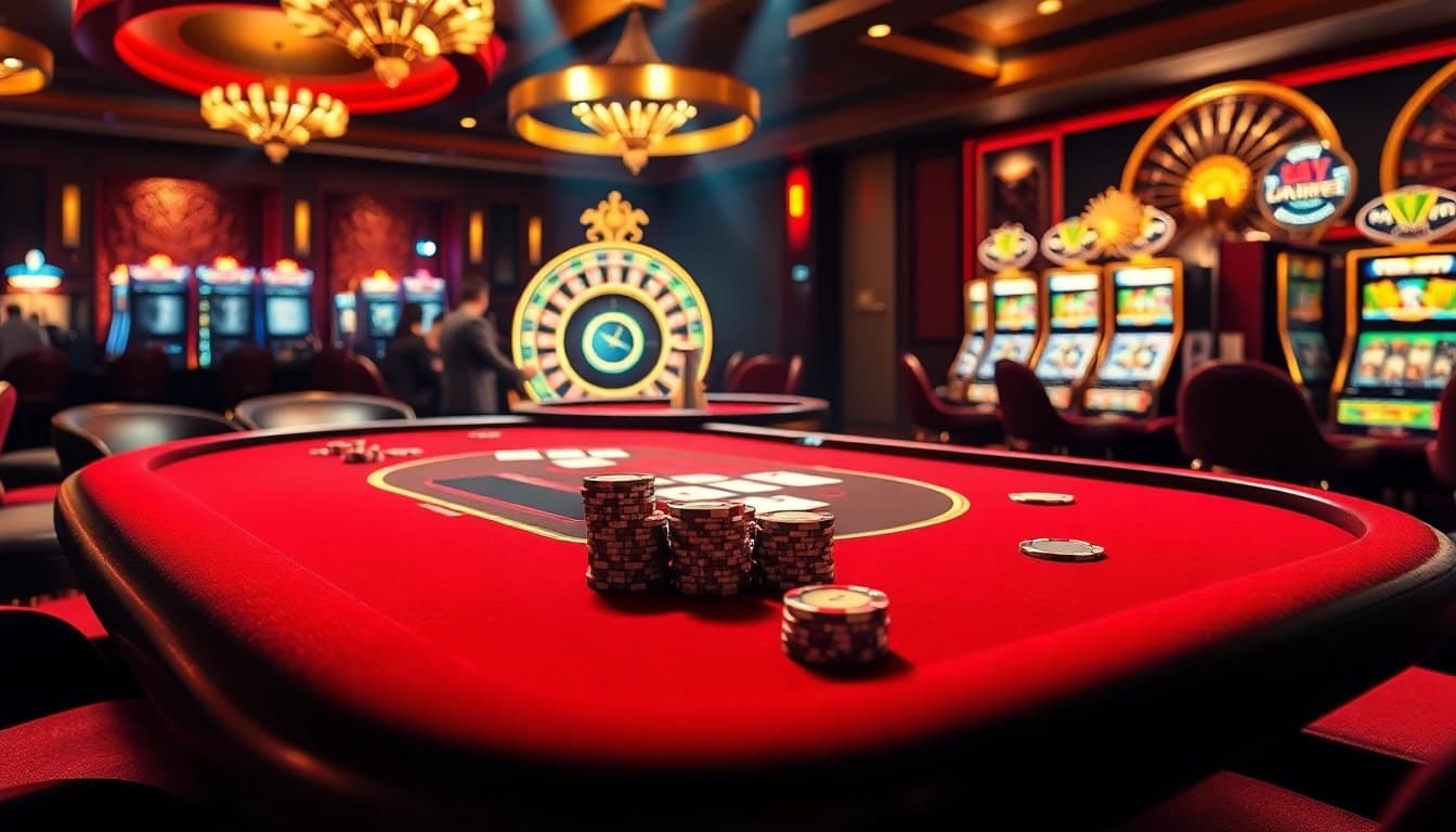 Engaging poker scene showcasing hidden wiki 2026 elements in a luxurious casino setting.