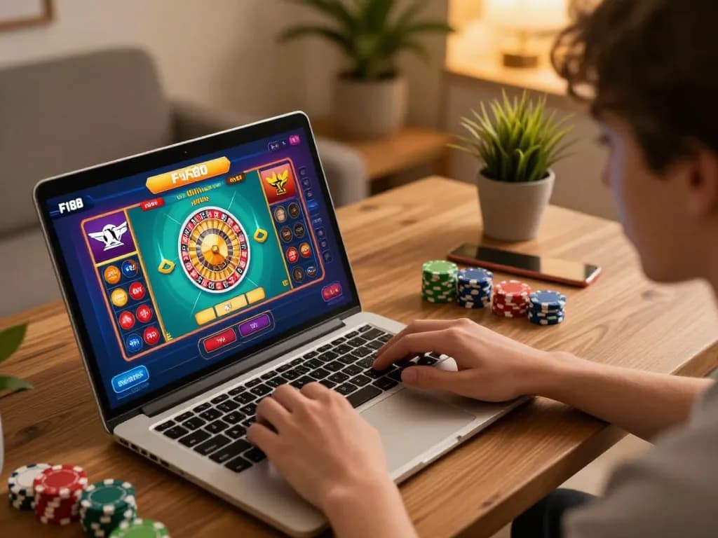 Experience excitement at F168 with a thrilling online roulette game setup at home.