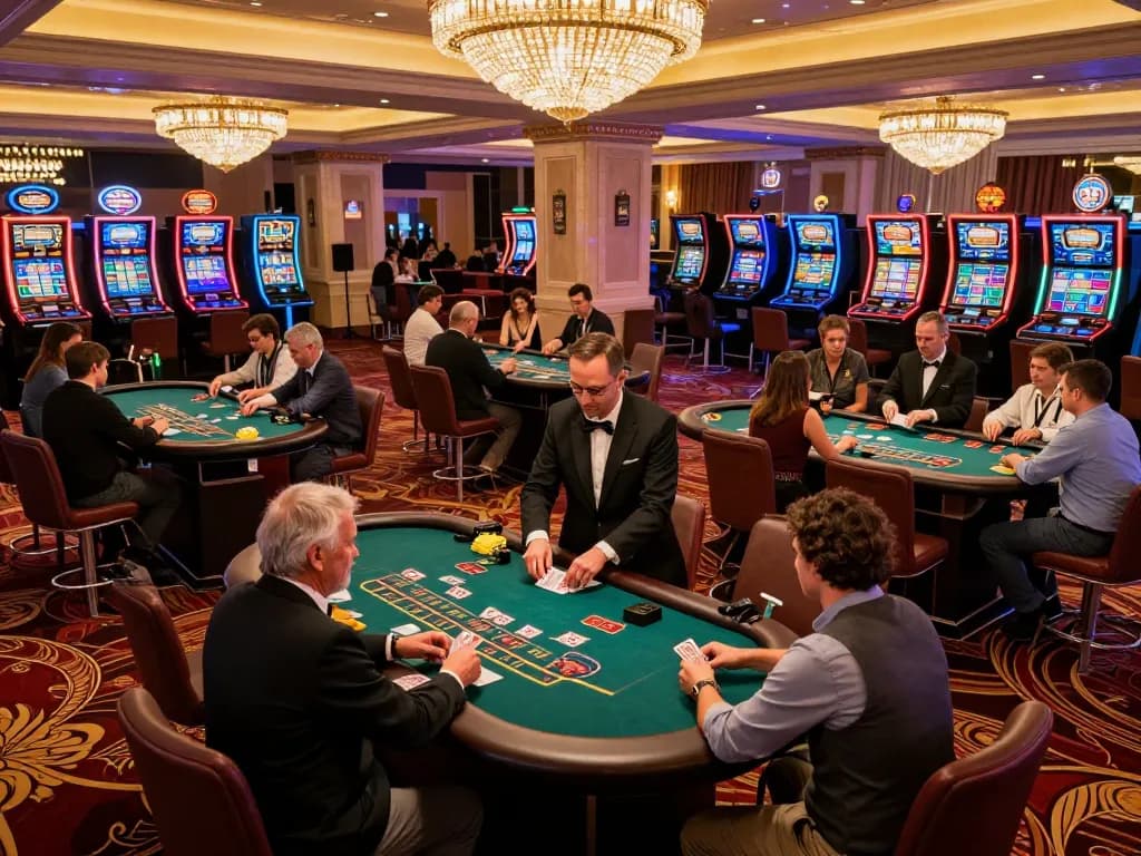 Players engaging in strategic blackjack gameplay at one88br casino, highlighting luxury atmospheres and excitement.
