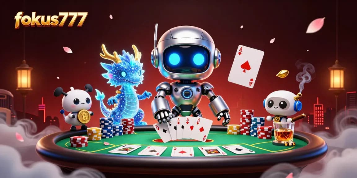 Engage in exciting gameplay at fokus777, featuring a vibrant online poker scene with dynamic elements.