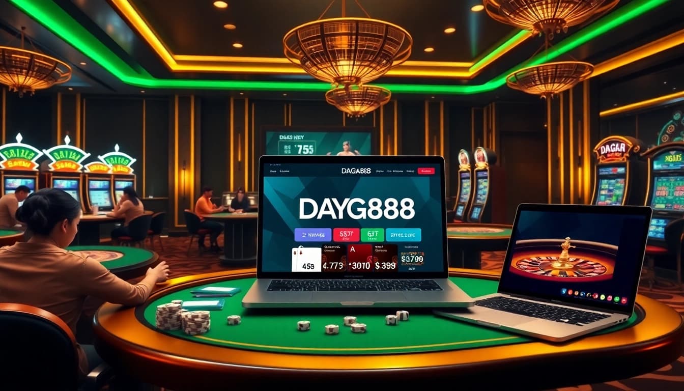 Experience live betting excitement at https://daga88.free/ with vibrant casino gaming visuals.