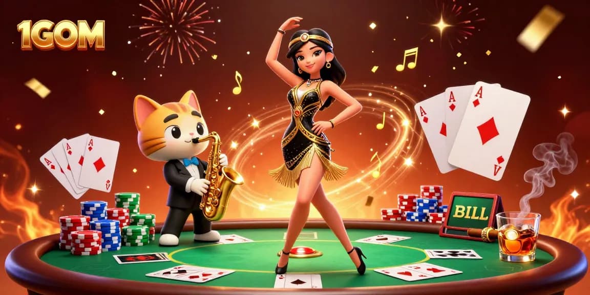 Experience thrilling gameplay and vibrant action at 1GOM with engaging characters and casino elements.