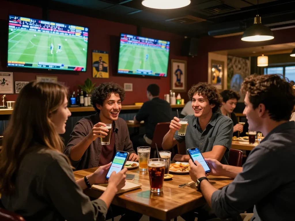 Engaged sports fans using the IDCASH88 app for live betting and strategy.