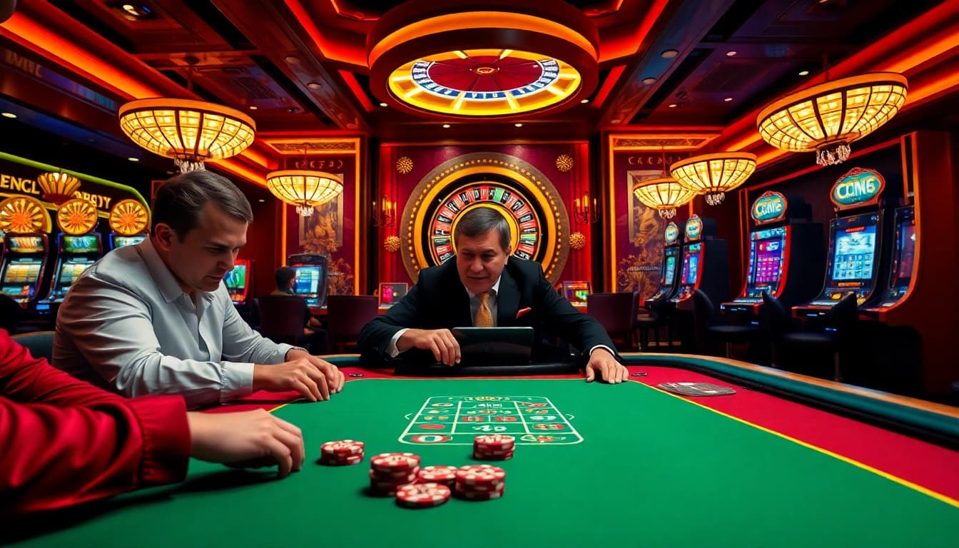 C168 poker table with vibrant casino ambience, showcasing high-stakes excitement.