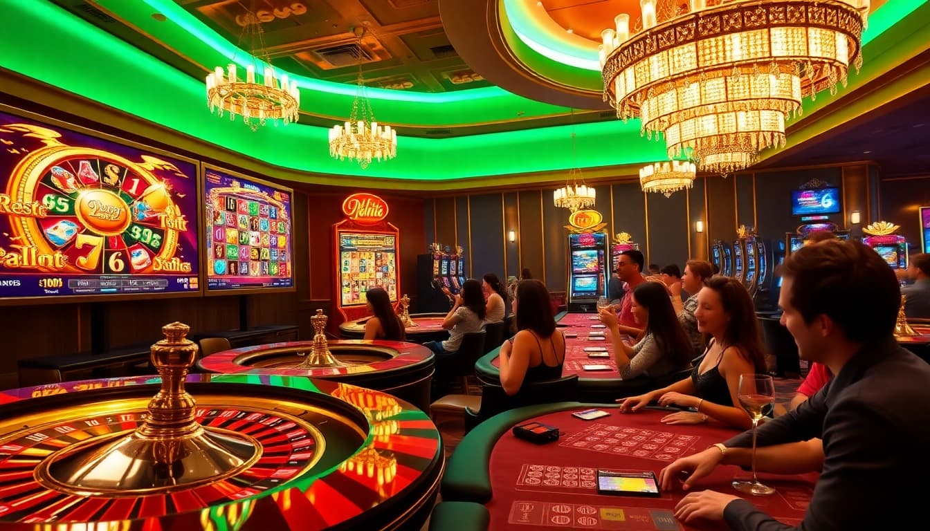 Experience thrilling wins at slot online games in a vibrant casino atmosphere.