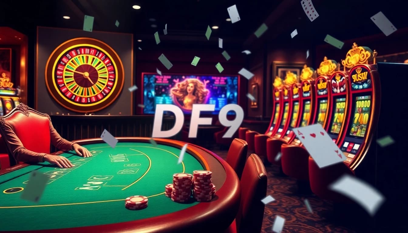 Experience thrilling gameplay at DF999 with vibrant online casino tables and interactive gaming elements.