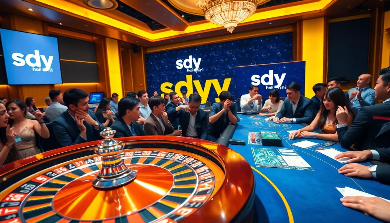 Experience the excitement of sdy hari ini with live draw events in a luxurious casino setting.