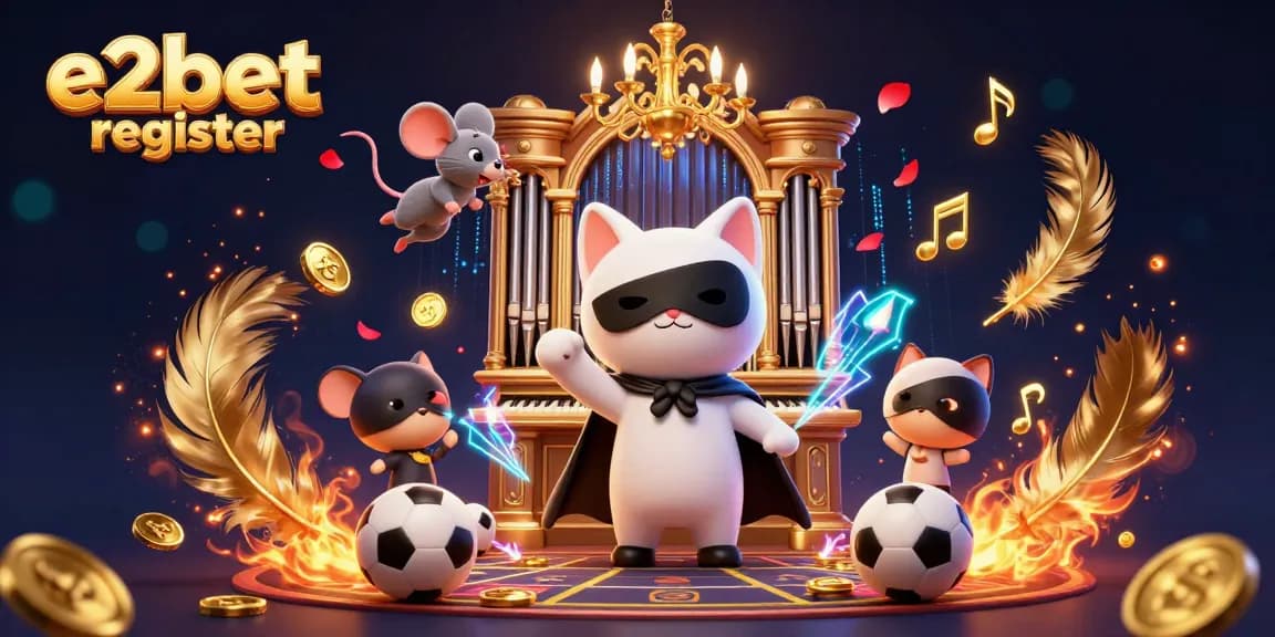 Join the action at e2bet register with a vibrant casino scene filled with excitement and gaming elements.
