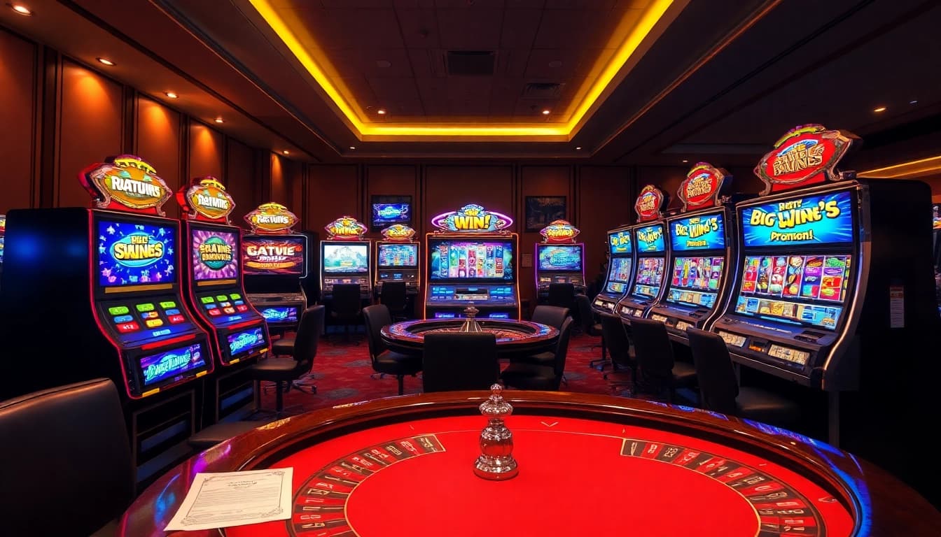 Pengalaman kasino yang menggembirakan di Ratu123 dengan mesin slot berwarna cerah dan aksi taruhan tinggi.