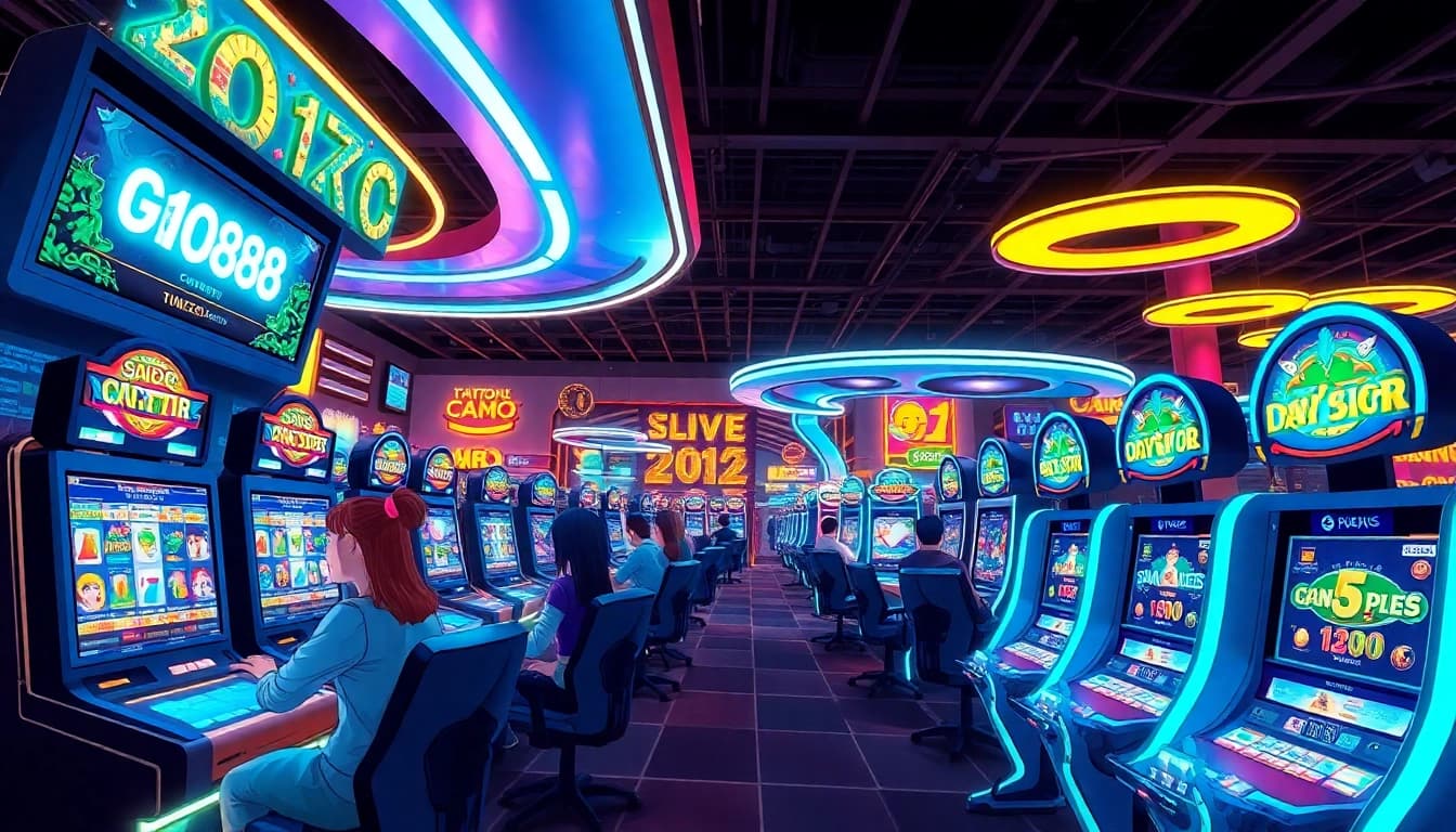 Engaging gaming atmosphere at GO88 with players enjoying various games